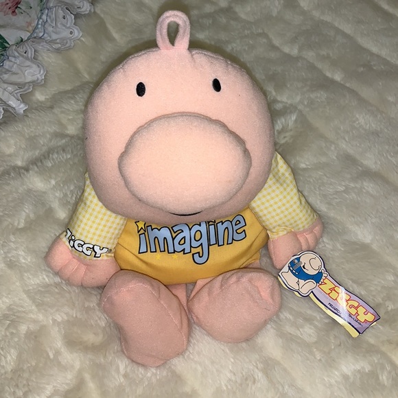 Vintage 90s Ziggy IMAGINE doll stuffed pillow bean bag toy tags on - Picture 10 of 14